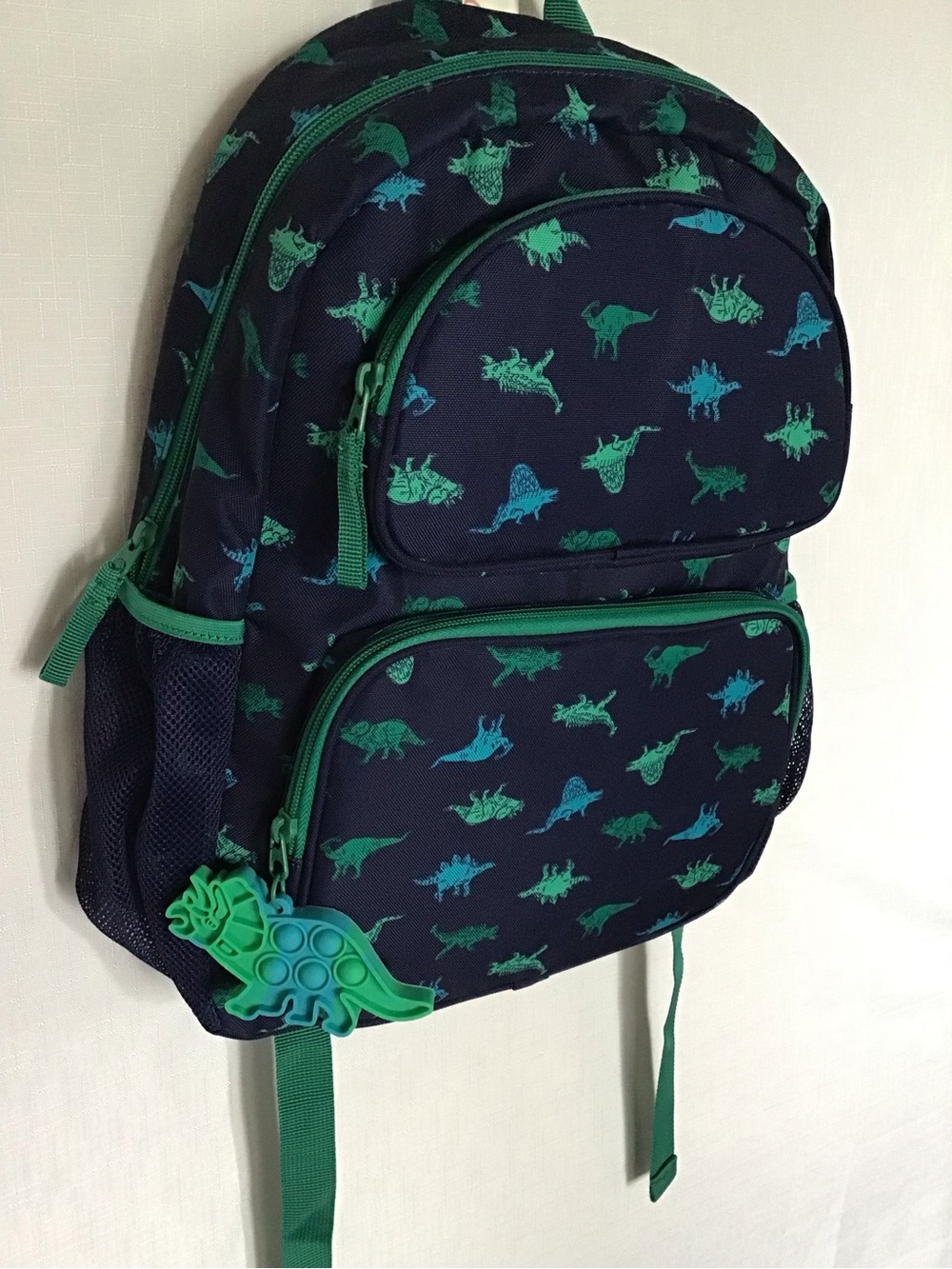 Backpack Cat & Jack Navy Blue with Green Dinosaur Print New